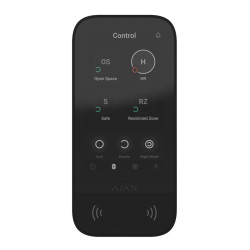 Бездротова клавіатура з сенсорним екраном Ajax KeyPad TouchScreen Black
