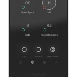 Бездротова клавіатура з сенсорним екраном Ajax KeyPad TouchScreen Black