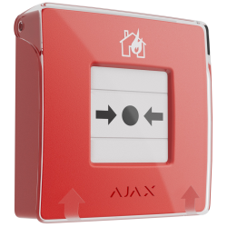 Бездротова настінна кнопка для активації пожежної тривоги вручну Ajax ManualCallPoint Jeweller
