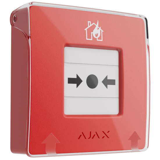 Бездротова настінна кнопка для активації пожежної тривоги вручну Ajax ManualCallPoint Jeweller