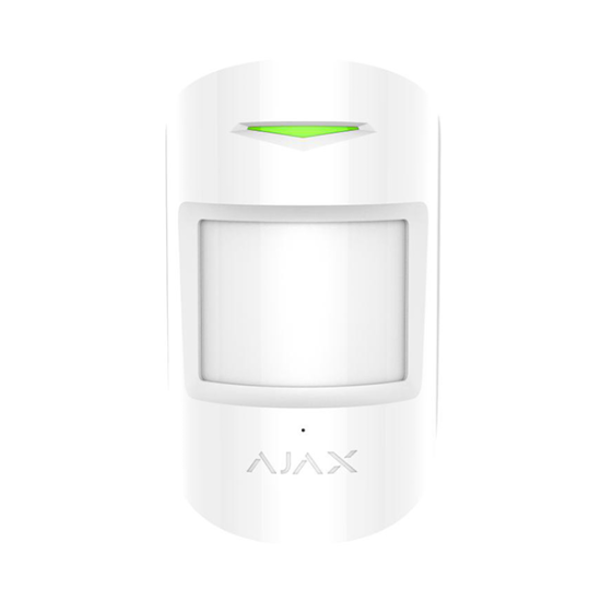 Бездротовий датчик руху і розбиття Ajax CombiProtect White