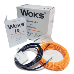 Кабель нагрівальний двожильний Woks 18, 160 Вт (8 м), 0922002
