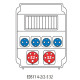 Будівельний щиток живлення ETI 004483301 з роз'ємами EDS11 4-2/2-5 32 (Роз'єм 32A/5P-2 Schuko-4 АВ: C16/1-4 C32/3-2)