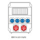 Будівельний щит живлення ETI 004483302 з роз'ємами EDS11 4-2/2-5 16/32 (Роз'єм 16A/5P-1 32A/5P-1 Schuko-4 АВ: C16/1-4 C16/3-1 C32/3-1 )