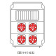 Будівельний щиток живлення ETI 004483305 з роз'ємами EDS11 4-5 16/32 16/32 (Роз'єм 16A/5P-2 32A/5P-2 АВ: C16/3-1 C32/3-2)