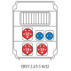 Будівельний щиток живлення ETI 004483306 з роз'ємами EDS11 2-2/3-5 16/32 (Роз'єм 16A/5P-2 32A/5P-1 Schuko-2 АВ: C16/1-2 C16/3-2 C32/3-1 )