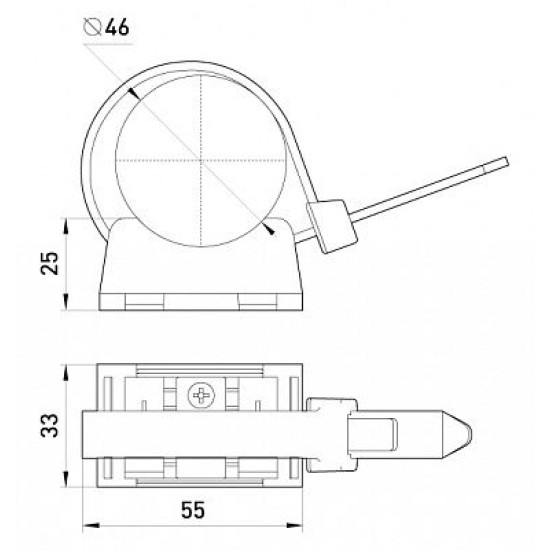 Дистанційний затискач E.Next tarel.ukd.4.120.2.25 (діам.зв'язки до 46мм)
