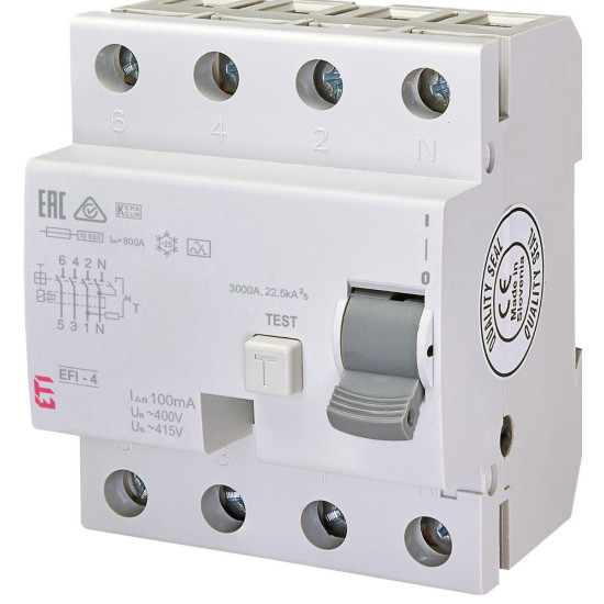 ПЗВ ETI 002063545 EFI-4 80/0.1 тип A (10kA)