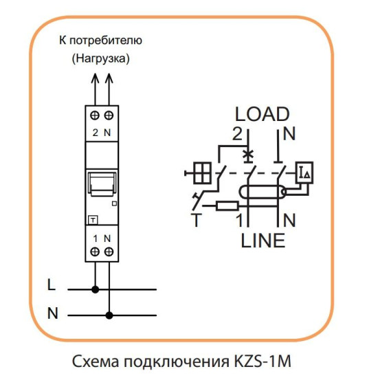 Диференціальний автомат ETI 002175225 KZS-1M C 20/0.03 тип A (6kA) з нижнім підключенням