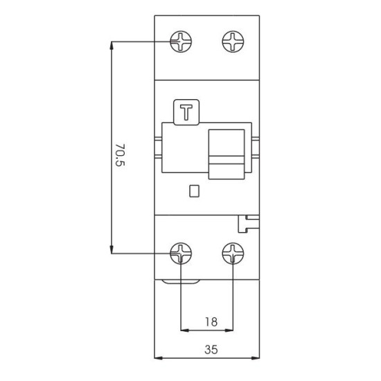 Диференціальний автомат ETI 002173102 KZS-2M B 10/0.03 тип AC (10kA)