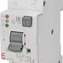 Диференціальний автомат ETI 002172401 KZS-2M1Р+N EDI B 6/0.03 тип A (10kA) з нижнім підключенням