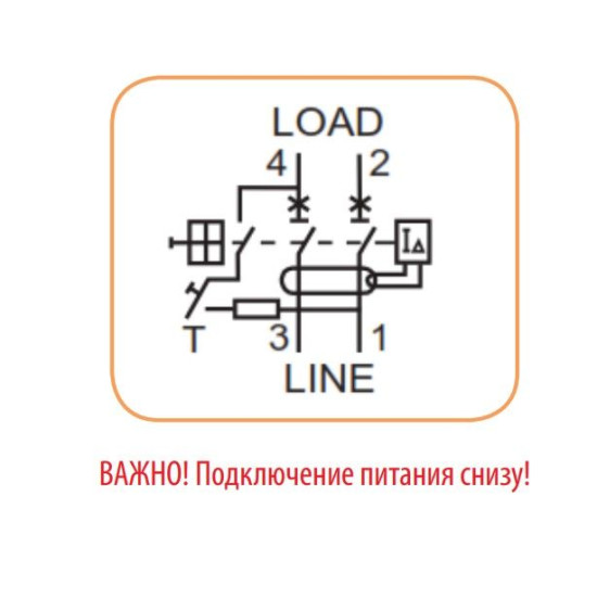 Диференціальний автомат ETI 002172402 KZS-2M1Р+N EDI B 10/0.03 тип A (10kA) з нижнім підключенням