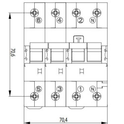 Диференціальний автомат ETI 002174001 KZS-4M 3p+NB 6/0.03 тип AC (6kA)