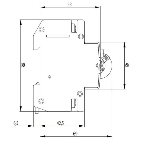 Диференціальний автомат ETI 002174004 KZS-4M 3p+NB 16/0.03 тип AC (6kA)