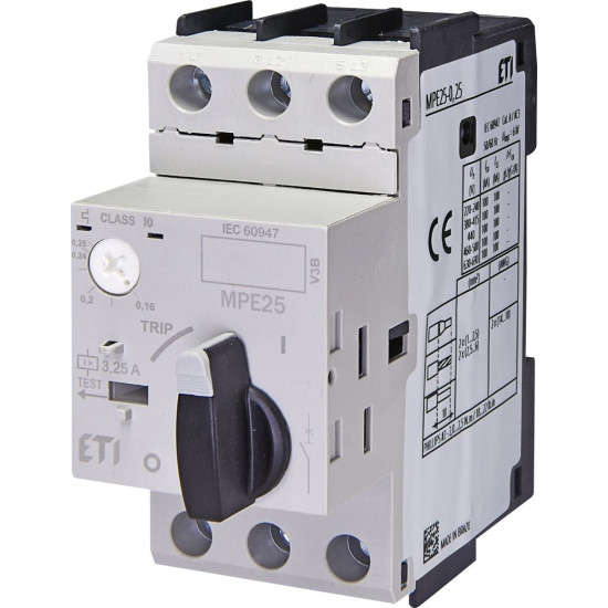 Автомат захисту двигуна ETI 004648002 MPE25-0.25