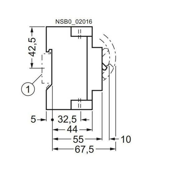 Автомат захисту двигуна ETI 004646619 MSP0-1.0 (0.25 kW 0.6-1A)