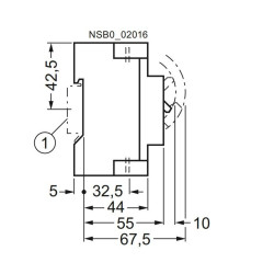Автомат захисту двигуна ETI 004646621 MSP0-2.4 (0.75 kW 1.6-2.4A)