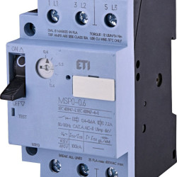 Автомат захисту двигуна ETI 004646618 MSP0-0.6 (0.12-0.18 kW 0.4-0.6A)