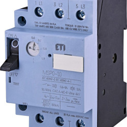 Автомат захисту двигуна ETI 004646619 MSP0-1.0 (0.25 kW 0.6-1A)