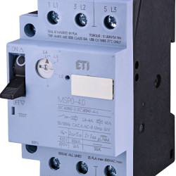 Автомат захисту двигуна ETI 004646622 MSP0-4.0 (1.1-1.5 kW 2.4-4A)