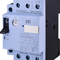 Автомат захисту двигуна ETI 004646625 MSP0-16 (7.5 kW 10-16A)