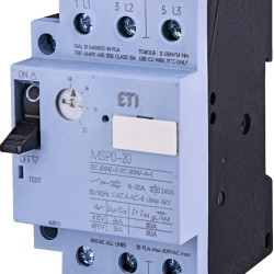 Автомат захисту двигуна ETI 004646626 MSP0-20 (7.5-9 kW 14-20A)