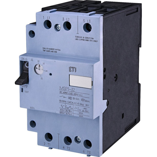 Автомат захисту двигуна ETI 004646628 MSP1-32 (15 kW 22-32A)