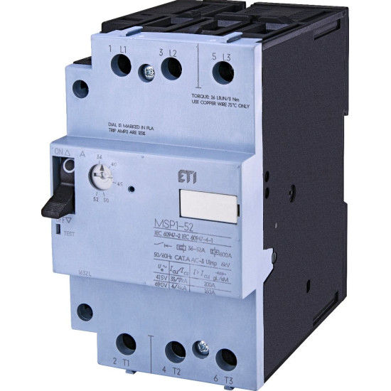 Автомат захисту двигуна ETI 004646630 MSP1-52 (22 kW 36-52A)