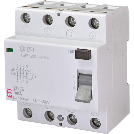ПЗВ ETI 002062153 EFI-4 100/0.1 тип AC (10kA)