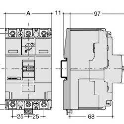 Корпусний роз'єднувач Hager HCA125H x160 In= 125А 3P
