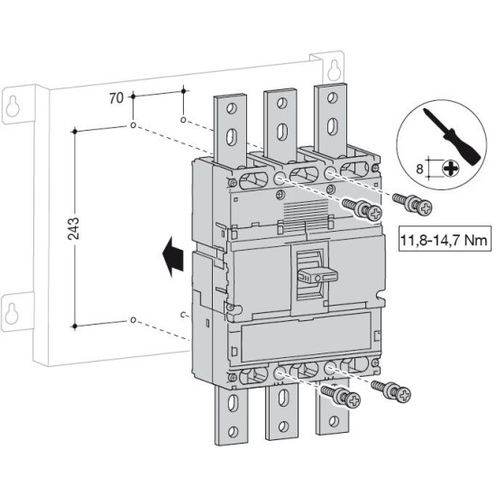 Корпусний роз'єднувач Hager HCE800H h1000 In=800А 3P