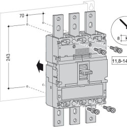 Корпусний роз'єднувач Hager HCE801H h1000 In=800А 4P