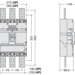 Корпусний роз'єднувач Hager HCE800H h1000 In=800А 3P