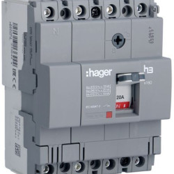 Автоматичний вимикач Hager HDA021L x160 In=20А 4P 18кА