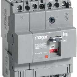 Автоматичний вимикач Hager HDA033L x160 In=32А 4P 18кА