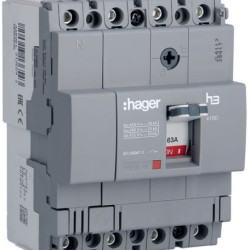 Автоматичний вимикач Hager HDA064L x160 In=63А 4P 18кА