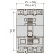 Автоматичний вимикач Hager HEC040H h250 In=40А 3P 70кА LSI