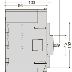 Автоматичний вимикач Hager HEC250H h250 In=250А 3P 70кА LSI