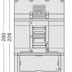 Автоматичний вимикач Hager HED250H h630 In=250А 3P 70кА LSI