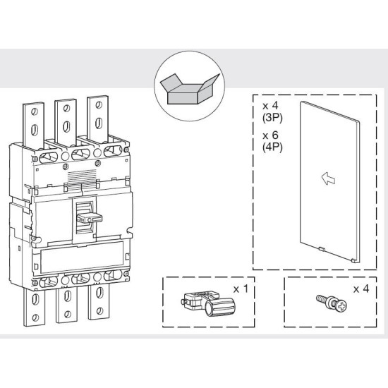 Автоматичний вимикач Hager HEE800H h1000 In=800А 3P 70кА LSI