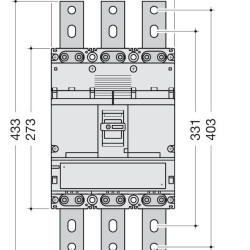 Автоматичний вимикач Hager HEE971H h1000 In=1000А 4P 70кА LSI