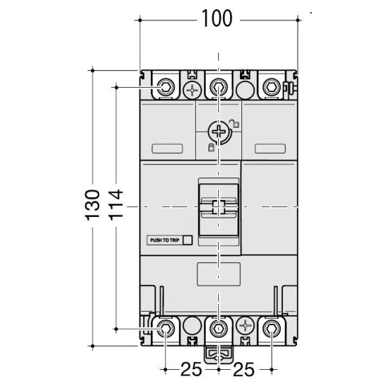 Автоматичний вимикач Hager HHA026H x160 In=25А 4P 25кА