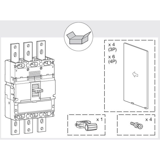 Автоматичний вимикач Hager HNE801H h1000 In=800А 4P 50кА LSI
