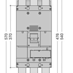 Автоматичний вимикач Hager HNF981H h1600 In=1250А 4P 50кА LSI