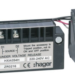 Розчіплювач мінімальної напруги Hager HXA054H з витримкою x250 220-240В АС