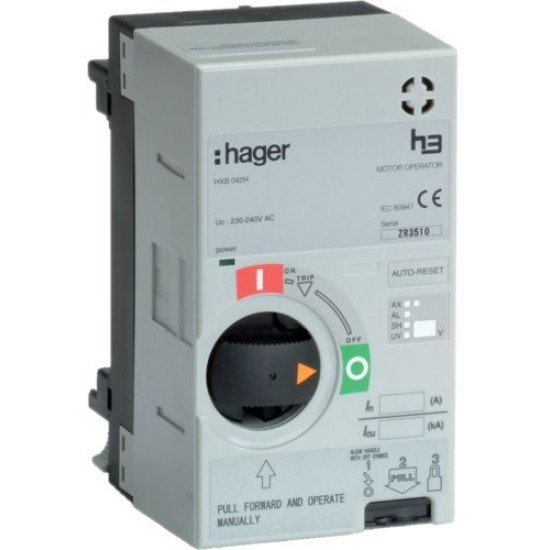 Моторний привід Hager HXB042H для вимикачів x250 110-240В