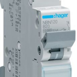 Автоматичний вимикач Hager NBN120 1P 10кА B-20A 1M