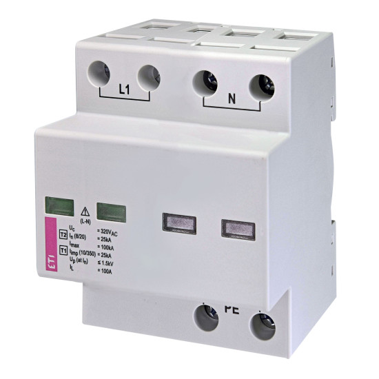 Обмежувач перенапруги ETI 002440367 ETITEC T WENT 320/25 (1+1 4p TT)