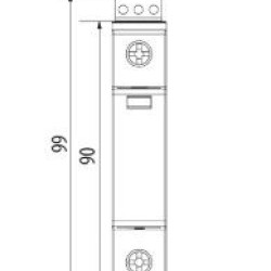 Обмежувач перенапруги ETI 002440394 ETITEC C T2 275/20 (1+0) 1p RC