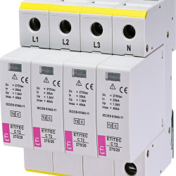 Обмежувач перенапруги ETI 002440395 ETITEC C T2 275/20 (4+0) 4p
